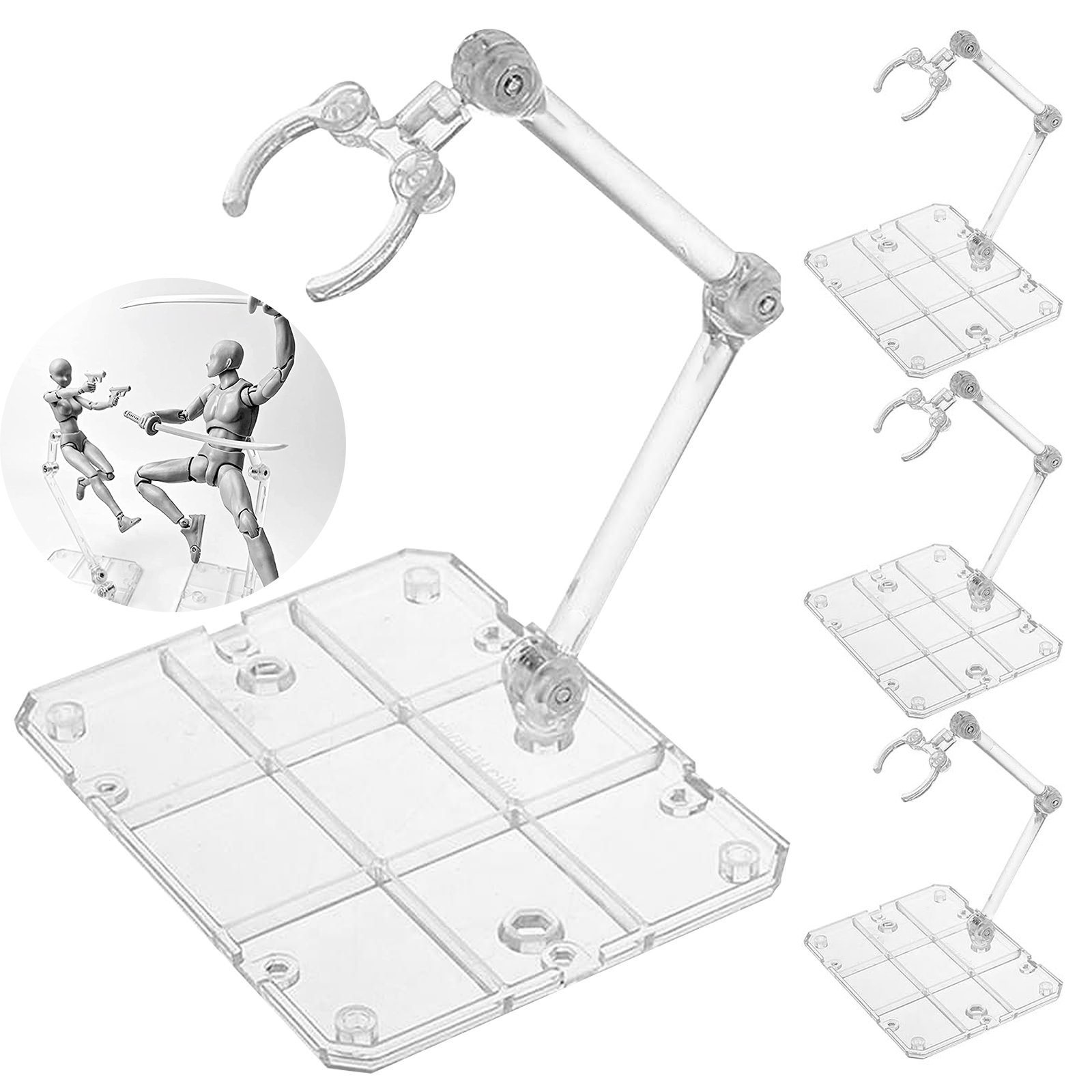 Model Kit Eva - Clear Action Figureขาตั้ง,ชุดAction Figureผู้ถือจอแสดงผลฐานตุ๊กตาสนับสนุนสําหรับHG RG SD